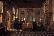 Five ladies in an interior Bartholomeus van Bassen